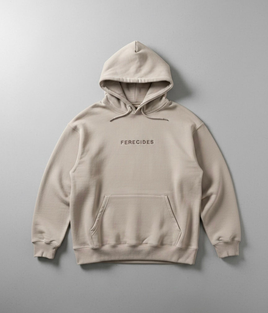 FERECIDES Essential Hoodie - Sand / Beige.